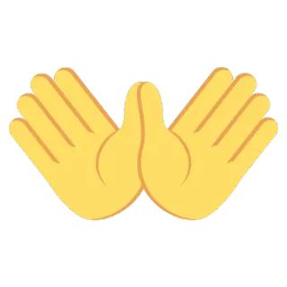 👐 mãos, emoji, asas, gesto telegram sticker