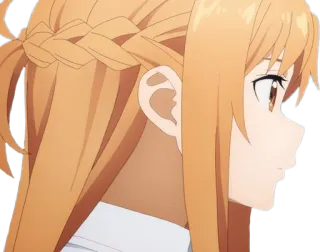 😕 Asuna Yuuki Sword Art Online Anime, Desenho animado, Garota, Personagem, Asuna, Sword Art Online telegram sticker