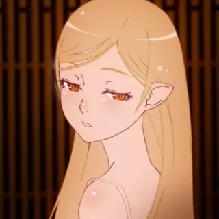 🤍 Shinobu Oshino Monogatari series Аниме, Девушка, Блондинка, Вампир, Shinobu, Oshino whatsapp sticker