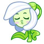 😘 花, 卡通, 植物, 可爱, 亲吻, 接吻 telegram sticker