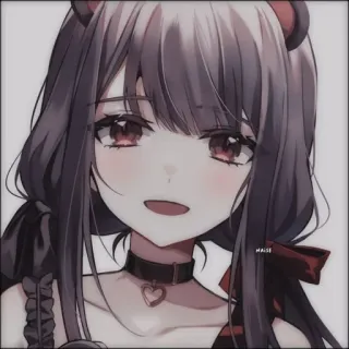 ❤️ Anime Mädchen, süß, Portrait, gothisch telegram sticker