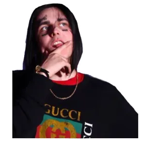 🤔 GUCCI person, man, hoodie, gucci, jewelry, rapper whatsapp sticker