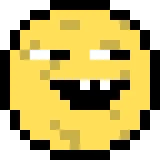 😏 Emoji, Senyum, Seni piksel, Kuning telegram sticker