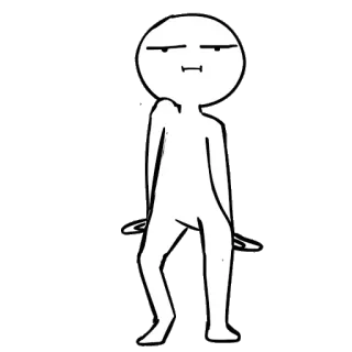 💃 boneco palito, desenho, desenho animado, simples, engraçado, branco telegram sticker