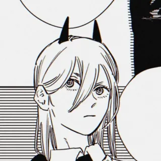🐚 Power Chainsaw Man anime, manga, chainsaw man, power, devil, horn, monster telegram sticker