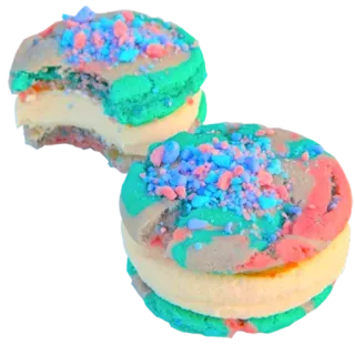 🍩 десерт, макарун, мороженое, печенье, цветной, еда telegram sticker