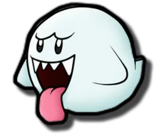 👻 Boo Mario 幽灵, 卡通, 电子游戏, 超级马里奥, 害羞幽灵 telegram sticker
