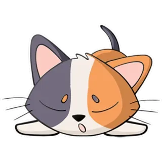 😔 Katze, Tier, Kätzchen, süß, Sticker, Cartoon, Haustier telegram sticker