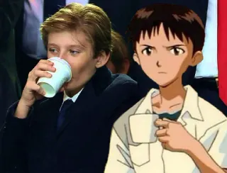 😐 Shinji Ikari Neon Genesis Evangelion アニメ, 飲料, ポートレート, 飲み物 telegram sticker