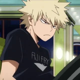 😑 Katsuki Bakugo My Hero Academia AJI FRY anime, my hero academia, bakugo, aji fry telegram sticker