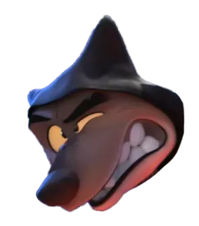 🥴 волк, мультфильм, животное, зубы, ухмылка telegram sticker