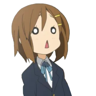 😱 anime, scioccata, sorpresa, ragazza, cartone animato whatsapp sticker