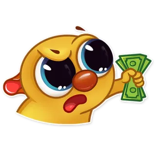 💰 dinero, dibujos animados, riqueza, emoji, pegatina telegram sticker
