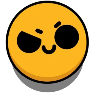 😏 Emoji, Gesicht, Gelb, Ausdruck, Grinsen, Cartoon telegram sticker