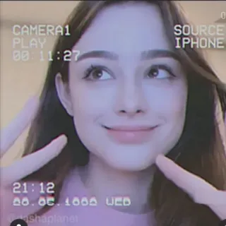 ⭐ CAMERA1
PLAY
00:11:27
SOURCE
IPHONE
21:12
00.05.1996 WED mujer, filtro, cara, retrato, selfie, guapa, chica, belleza telegram sticker