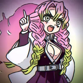 🍡 Mitsuri Kanroji Demon Slayer anime, demon slayer, mitsuri kanroji, manga, hashira, love pillar telegram sticker