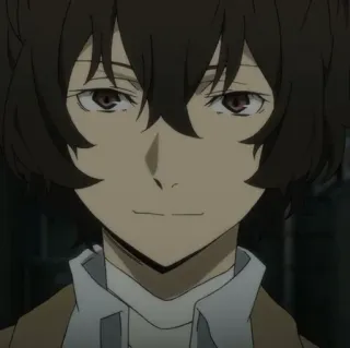✨ Osamu Dazai Bungo Stray Dogs อนิเมะ, Bungo Stray Dogs, โอซามุ ดาไซ, ตัวละคร, ภาพเหมือน telegram sticker