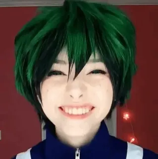 🥄 Izuku Midoriya My Hero Academia cosplay, anime, manga, my hero academia, izuku midoriya, deku whatsapp sticker