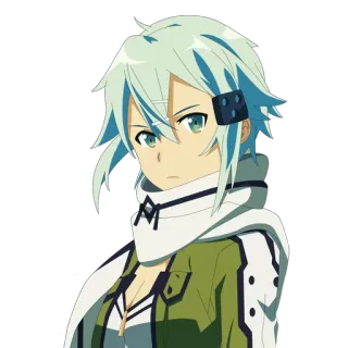 😒 Sinon Sword Art Online anime, girl, character, sinon, sword art online telegram sticker