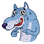 🥺 Cartoon, Wolf, Meme, Leuk, Grappig, Dier telegram sticker