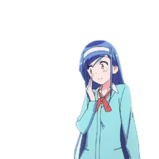 😉 Anime, Cô gái, Dễ thương, Hoạt hình, Đồng phục học sinh telegram sticker