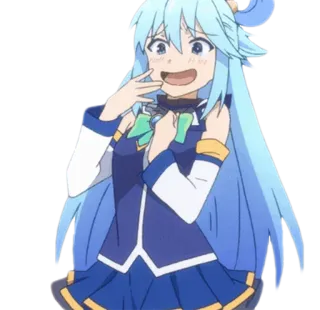 😂 Aqua Konosuba Anime, Konosuba, Aqua, Waifu, Isekai, Dewi telegram sticker