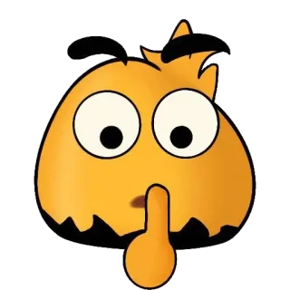 🤫 Dibujo animado, Emoji, Personaje, Lindo, Divertido, Juguetón telegram sticker