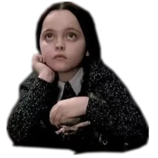 💭 Wednesday Addams The Addams Family Mercredi Addams, La Famille Addams, personnage, gothique, sombre, flippant telegram sticker