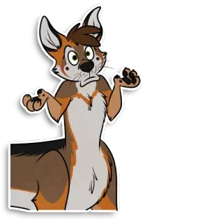 🤷 Furry, Tier, Säugetier, Anthropomorph, Cartoon telegram sticker