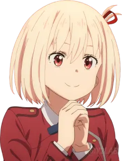 🙏 Anime, Garota, Fofa, Sorriso, Personagem telegram sticker