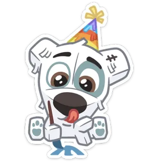 🎨 chien, fête, mignon, animal, autocollant, dessin animé whatsapp sticker