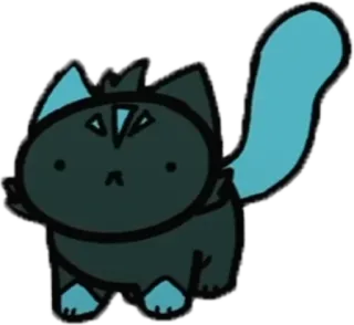 😑 cat, kitten, cute, animal, pet, cartoon telegram sticker
