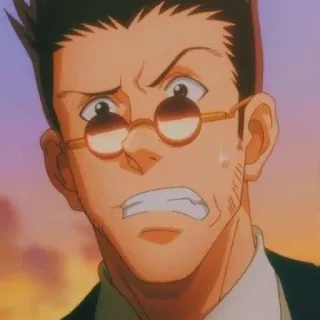 🇯🇵 Leorio Paladiknight Hunter x Hunter anime, character, expression, leorio, hunter x hunter, portrait telegram sticker