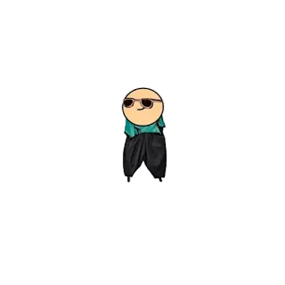 😎 Cartone animato, Personaggio, Occhiali, Figo, Rilassato telegram sticker
