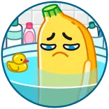 ๐ zucchini, bath, sad, cartoon, emoji telegram sticker