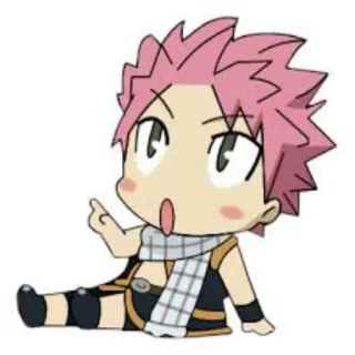 😃 Natsu Dragneel Fairy Tail 애니메이션, 만화, 페어리 테일, 나츠, 캐릭터, 스티커 telegram sticker