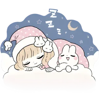 🥱 ZZZ sleeping, dream, sleepy, night, cute, cartoon telegram sticker