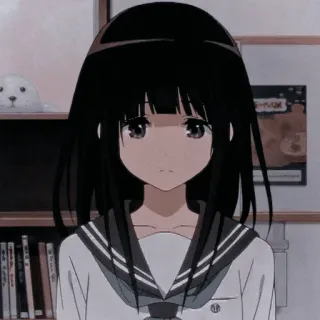 🍶 Anime, Chica, Uniforme escolar, Lindo, Manga whatsapp sticker