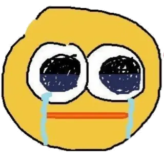 😢 menangis, emoji, sedih, kartun, ekspresi, emosional telegram sticker