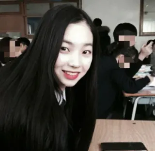 🌸 사람, 가운데 손가락, 교실, 학교, 인물 사진 telegram sticker