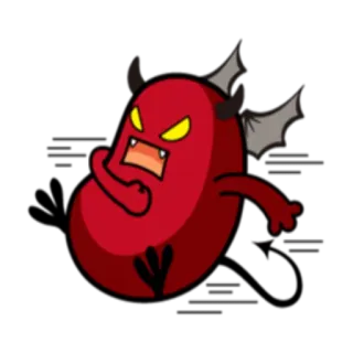 😤 devil, cartoon, angry, demon, red telegram sticker