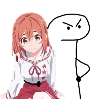 😍 Anime, Hoạt hình, Nhãn dán, Meme telegram sticker