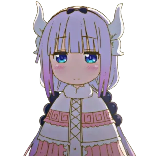 🐉 Kanna Kamui Miss Kobayashi's Dragon Maid Anime, Dragón, Kawaii, Kanna, Lindo telegram sticker