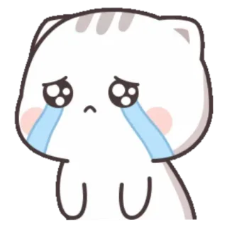 😭 cat, sad, crying, cartoon, cute telegram sticker