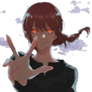 🖐 Makima Chainsaw Man anime, chainsaw man, makima, manga, demon telegram sticker