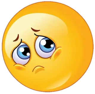 😔 sedih, emoji, kesal, menangis, emoticon telegram sticker