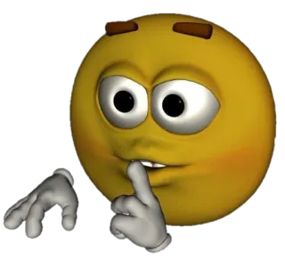 🤫 emoji, shh, silenzio, quiete, dito, bocca whatsapp sticker