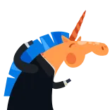 π unicorn, horse, animal, magic, mythical creature, cartoon telegram sticker