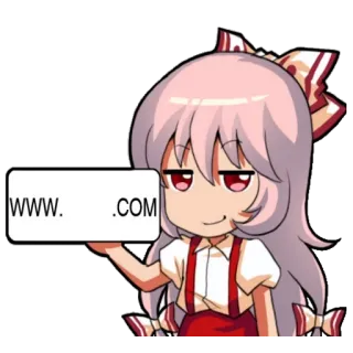 😏 WWW. .COM anime, ragazza, web, URL, dominio telegram sticker
