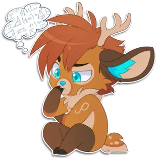 Rho the Reindeer whatsapp stickers